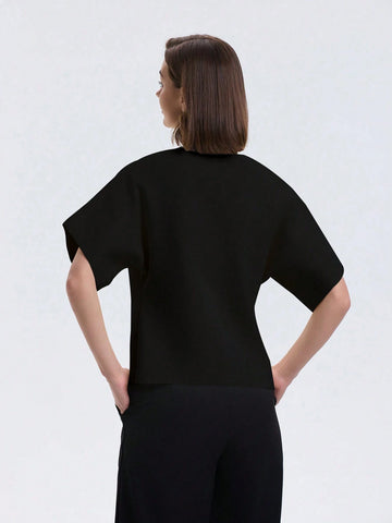 Women's Simple Solid Front Button Up Cardigan