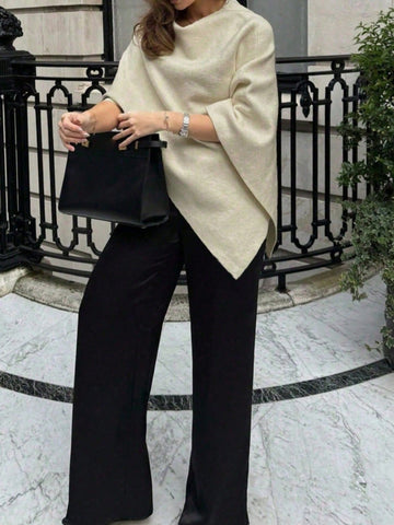 Minimalist Fashion Poncho Sweater