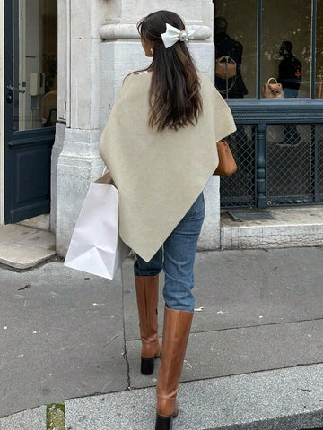 Minimalist Fashion Poncho Sweater