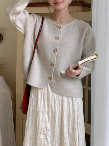 Women's Bow Decor Long Sleeve Loose Casual Top