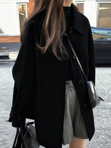 Women's Casual Wool Blend Coat