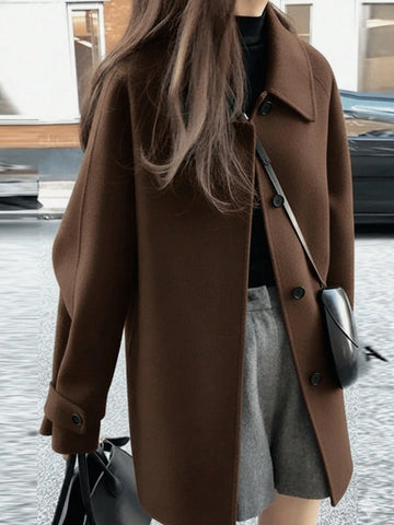 Women's Casual Wool Blend Coat