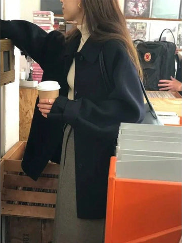 Women's Casual Wool Blend Coat