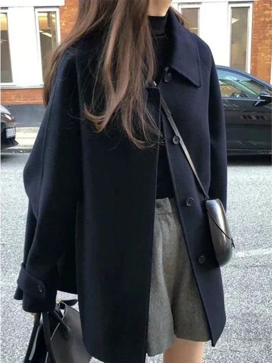 Women's Casual Wool Blend Coat