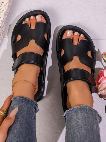 Women's Comfortable Open Toe Thick Sole Flat Sandals