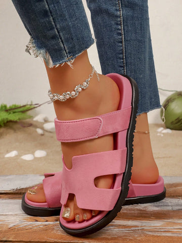 Women's Comfortable Open Toe Thick Sole Flat Sandals