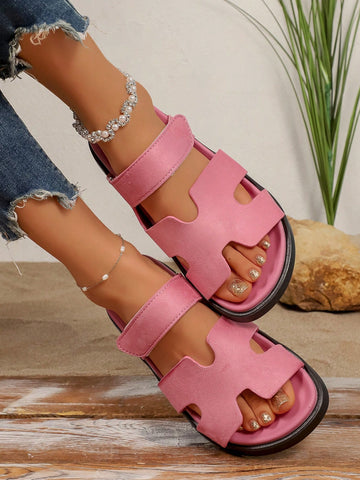 Women's Comfortable Open Toe Thick Sole Flat Sandals