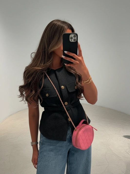 Elegant Sleeveless Single-Breasted Casual Fashion Pocket Decorated Vest