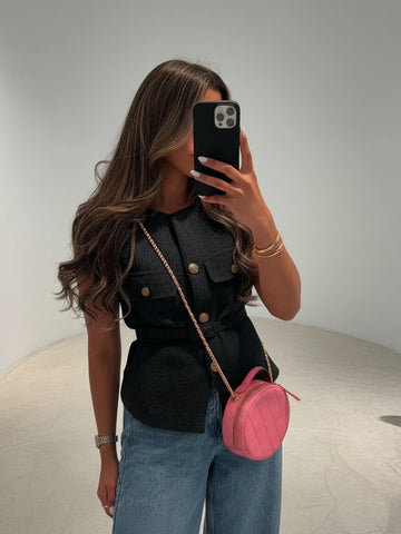 Elegant Sleeveless Single-Breasted Casual Fashion Pocket Decorated Vest