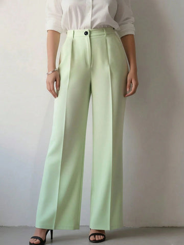 Women's High Waist Pleated Loose Fit Trousers