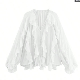 Beautiful ruffle hem blouse