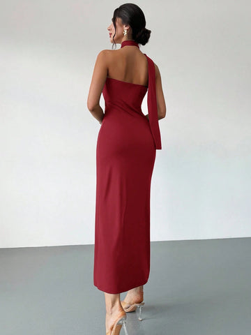 Asymmetrical Flare Sleeve Loose Dress