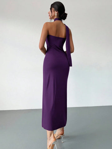 Asymmetrical Flare Sleeve Loose Dress