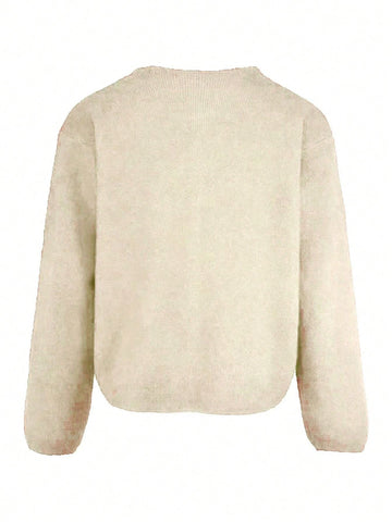 Women's Bow Decor Long Sleeve Loose Casual Top