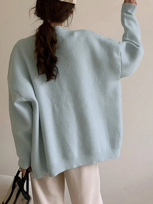 Women's Solid Color Minimalist Casual Cardigan