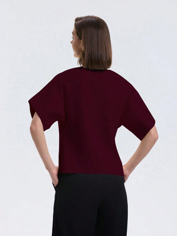 Women's Simple Solid Front Button Up Cardigan