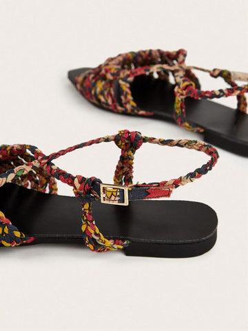 Woven Straps Women's Flat Sandals