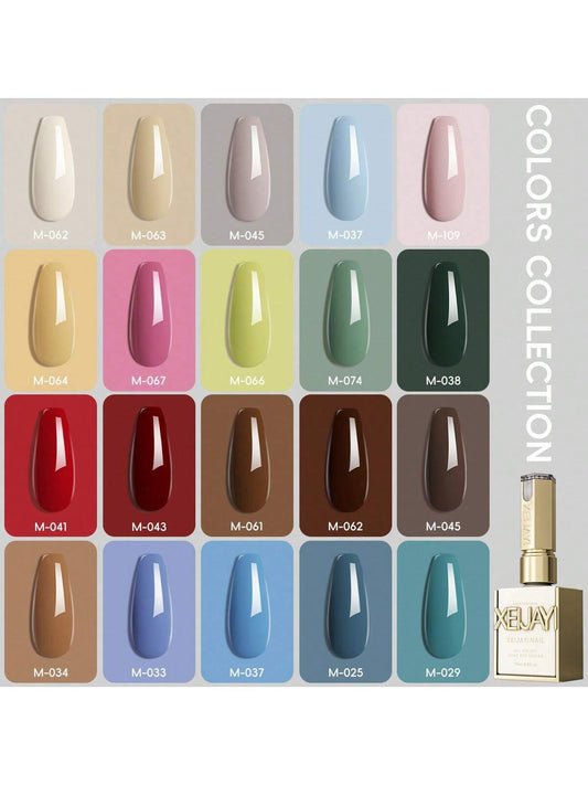 20PCS 15ml High-Shine Gel Nail Polish Set In Multiple Colors Soak Off UV/LED, Formaldehyde & Alcohol Free