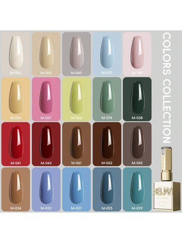20PCS 15ml High-Shine Gel Nail Polish Set In Multiple Colors Soak Off UV/LED, Formaldehyde & Alcohol Free