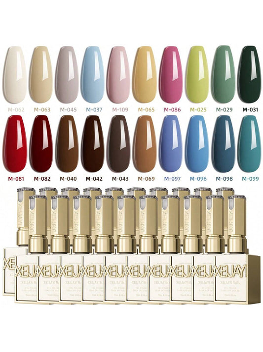 20PCS 15ml High-Shine Gel Nail Polish Set In Multiple Colors Soak Off UV/LED, Formaldehyde & Alcohol Free