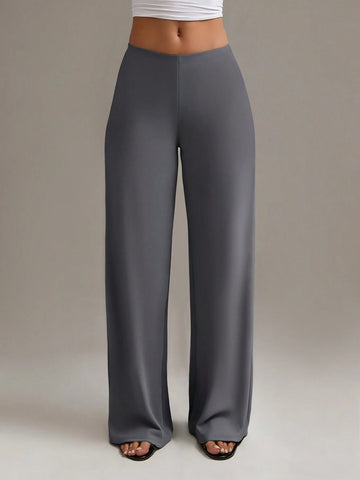 Women's Fashion High Waist Straight Leg Pants