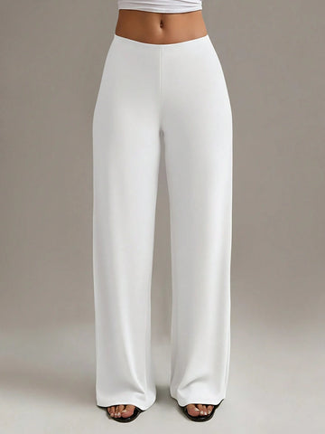 Women's Fashion High Waist Straight Leg Pants