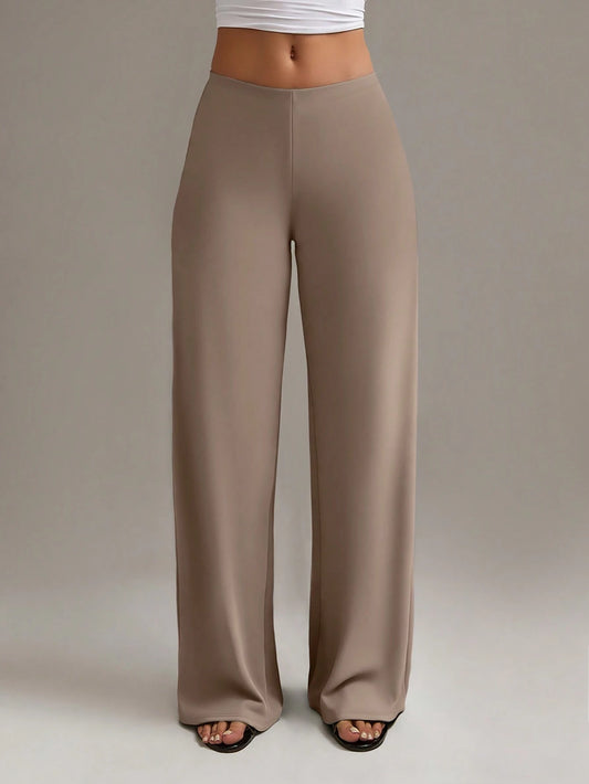 Women's Fashion High Waist Straight Leg Pants