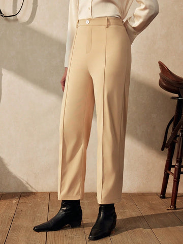 Straight-Leg Casual Pants
