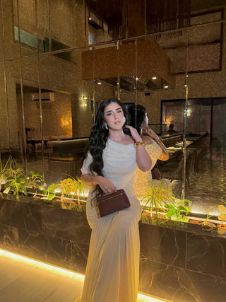 Ruched flared hem Elegant dress