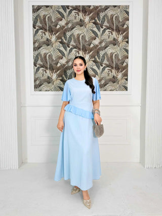 Round Neck Cinched waist dress