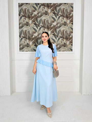 Round Neck Cinched waist dress