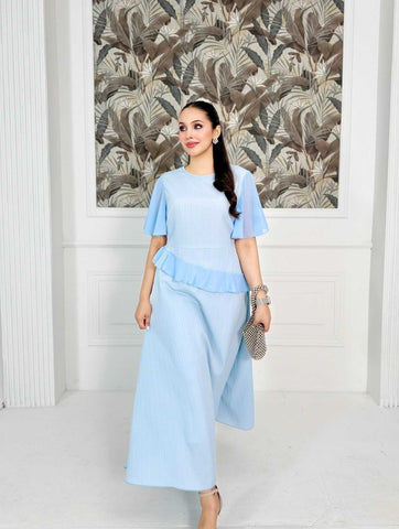 Round Neck Cinched waist dress