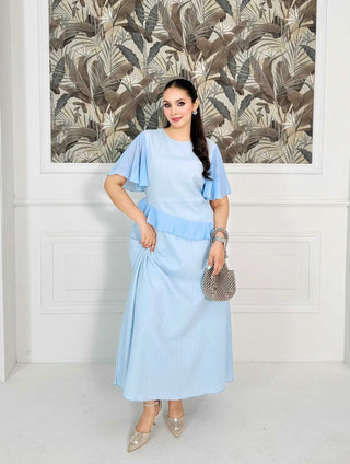 Round Neck Cinched waist dress