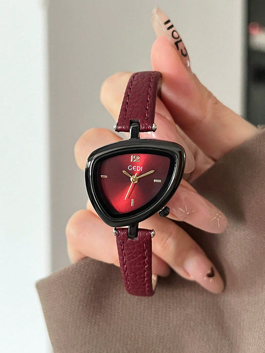 Women's New Gold Leather Strap Watch