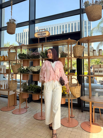 Beautiful ruffle hem blouse
