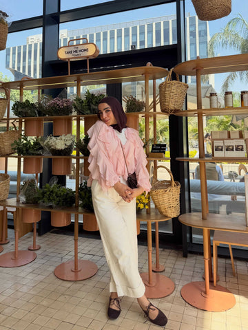 Beautiful ruffle hem blouse