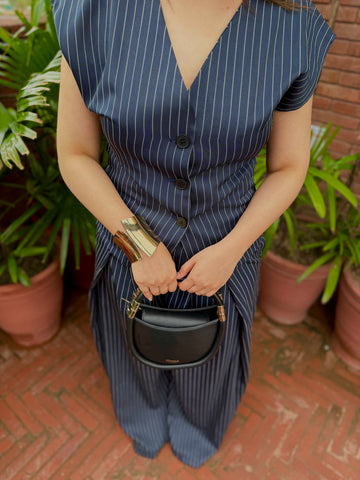 Venck top & pleated wide leg pants