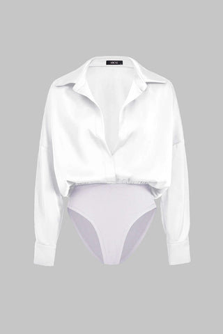 Patchwork Satin Bodysuit