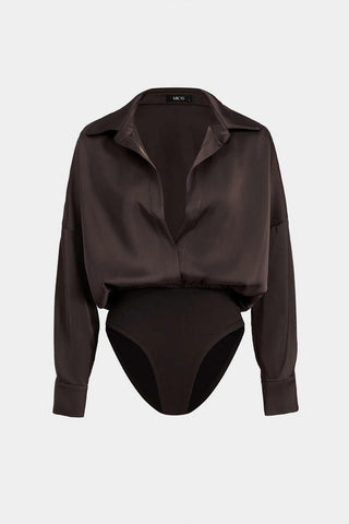 Patchwork Satin Bodysuit