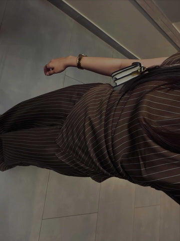 Plaid top & wide leg pants