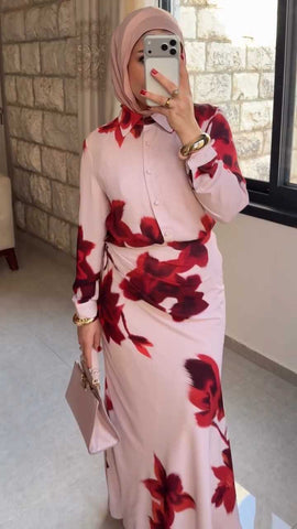 Printed Shirt with Maxi skirt
