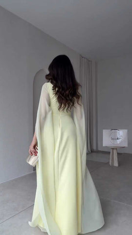 Elegant Hollow Collar flared maxi dress