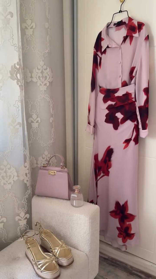 Printed Shirt with Maxi skirt