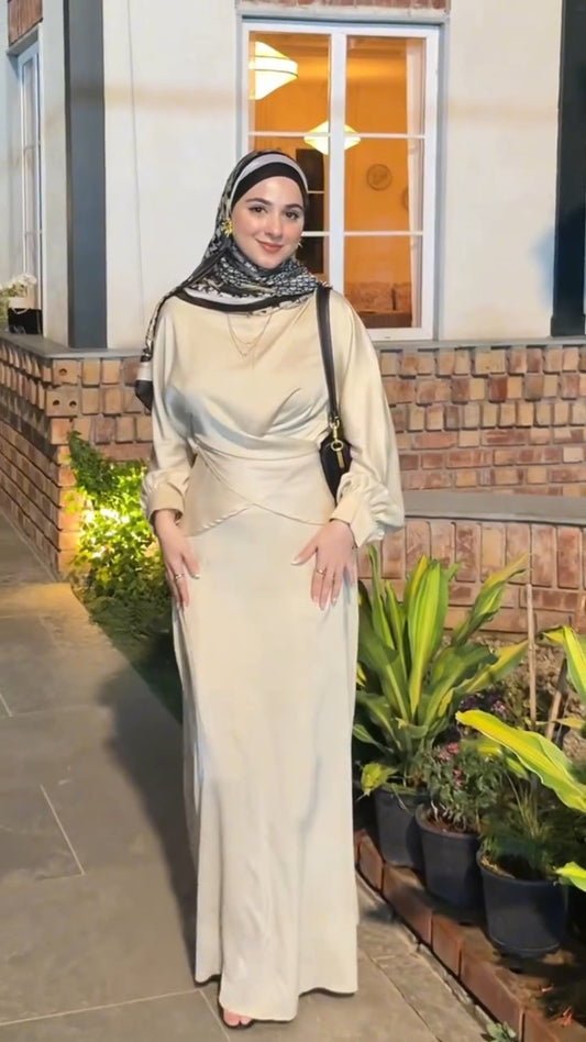 Beautiful Wrap Tie Top & Fishtail Skirt Set