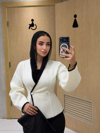 Embroidered Double breasted jacket