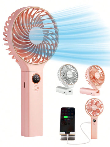Handheld Fan Portable Fan, 6-Speed Fan, LED Display Screen