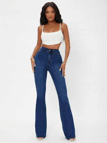SXY Curvy High Waist Flare Leg Jeans