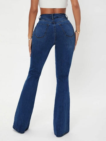SXY Curvy High Waist Flare Leg Jeans