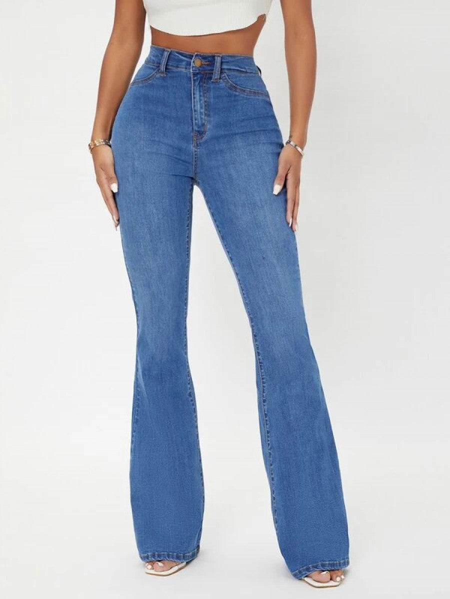 SXY Curvy High Waist Flare Leg Jeans
