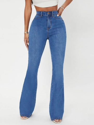 SXY Curvy High Waist Flare Leg Jeans